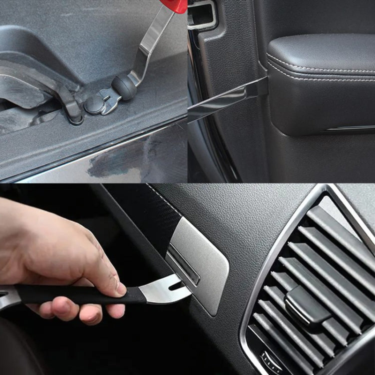 6-8 inch Long Car Door Panel Removal Rubber Buckle Screwdriver (Red)