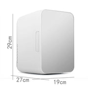 8L 37-48W Tempered Glass Panel Car / Home Mini Refrigerator, EU Plug (Silver)