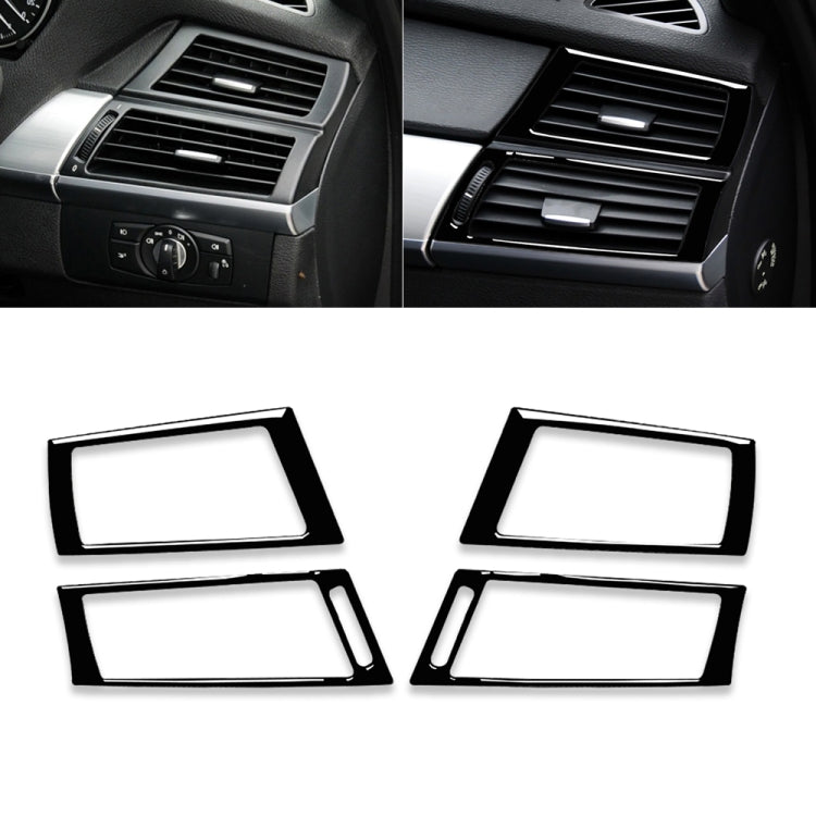 For BMW X5 E70 / X6 E71 2008-2013 Car Side Air Outlet Decorative Sticker, Left and Right Drive Universal(Black)