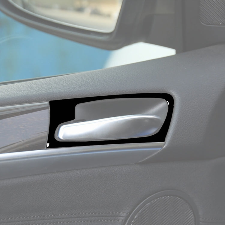 4pcs Set For BMW X5 E70 2008-2014 Car Door Handle Decorative Sticker, Left and Right Drive Universal(Black)