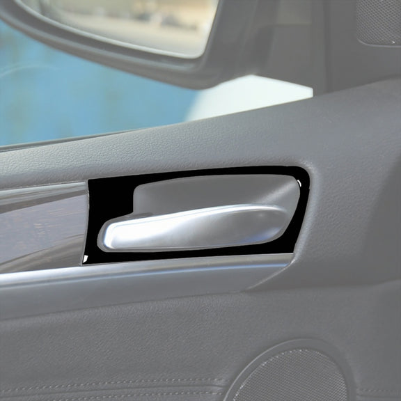 4pcs Set For BMW X5 E70 2008-2014 Car Door Handle Decorative Sticker, Left and Right Drive Universal(Black)