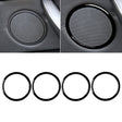 4pcs / Set Car Door Horn Ring Decorative Sticker for BMW X5 E70 2008-2013 / X6 E71 2009-2014, Left and Right Drive Universal(Black) - Car Interior Mouldings by PMC TechLife | Online Shopping South Africa | PMC TechLife | Buy Now Pay Later Mobicred