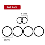 6pcs / Set Car Door Horn Ring Decorative Sticker for BMW X5 E70 2008-2013 / X6 E71 2009-2014, Left and Right Drive Universal(Black)