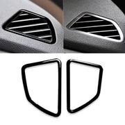 2pcs / Set Car Right Drive Dashboard Air Outlet Frame Decorative Sticker for BMW X5 E70 / X6 E71 2008-2013, Left and Right Drive Universal(Black)