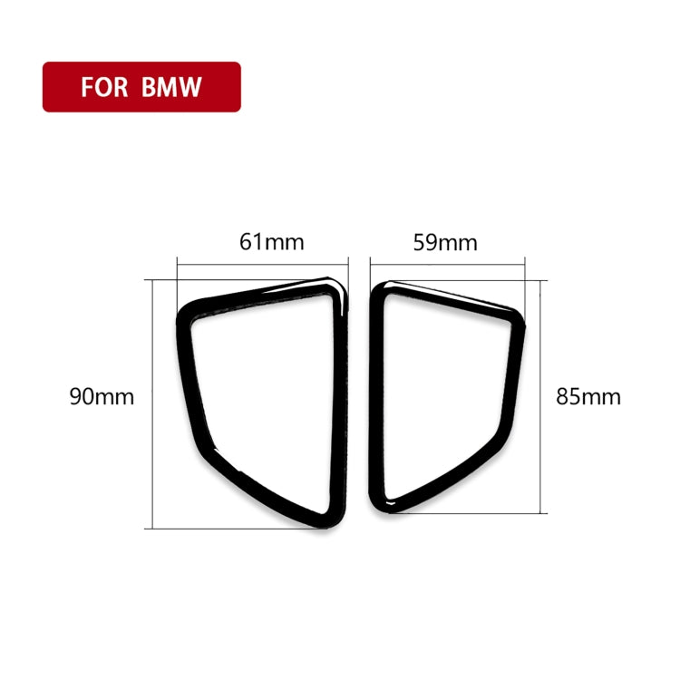 2pcs / Set Car Right Drive Dashboard Air Outlet Frame Decorative Sticker for BMW X5 E70 / X6 E71 2008-2013, Left and Right Drive Universal(Black)