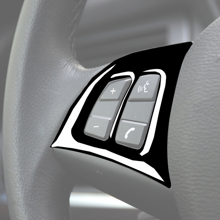 Car Steering Wheel Buttons Decorative Sticker for BMW E70 X5 2008-2013, Left and Right Drive Universal(Black)