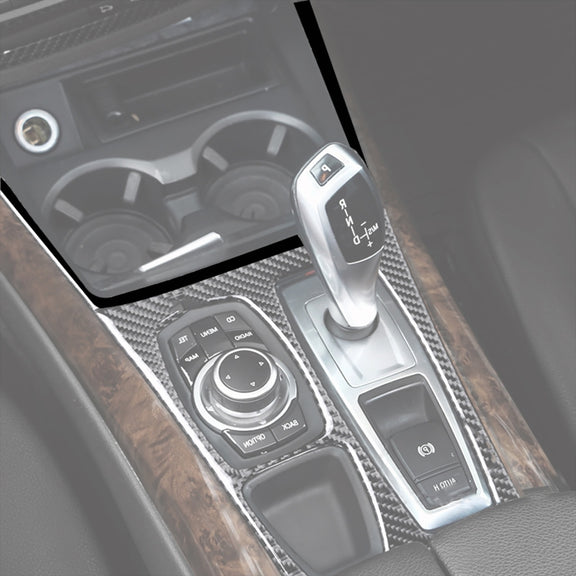 Car Right Drive Water Cup Holder Decorative Sticker for BMW E70 X5 / E71 X6 2009-2013(Black)