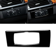Car Left Drive Headlight Switch Panel Decorative Sticker for BMW E70 X5 / E71 X6 2008-2013(Black)