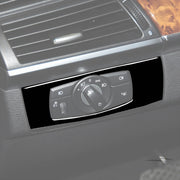 Car Left Drive Headlight Switch Panel Decorative Sticker for BMW E70 X5 / E71 X6 2008-2013(Black)