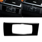 Car Right Drive Headlight Switch Panel Decorative Sticker for BMW E70 X5 / E71 X6 2008-2013(Black)