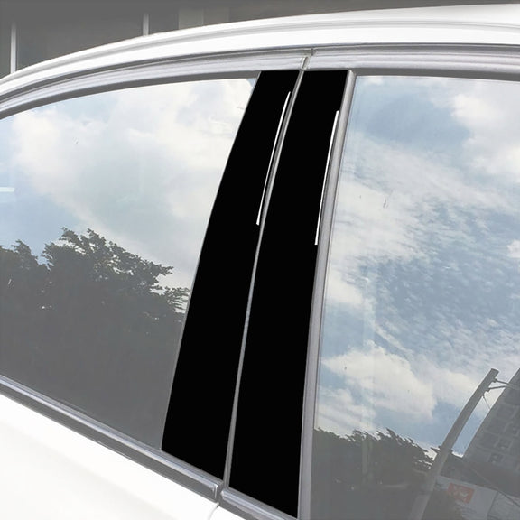 Car B Pillar Decorative Sticker for BMW X5 E70 2008-2013, Left and Right Drive Universal(Black)