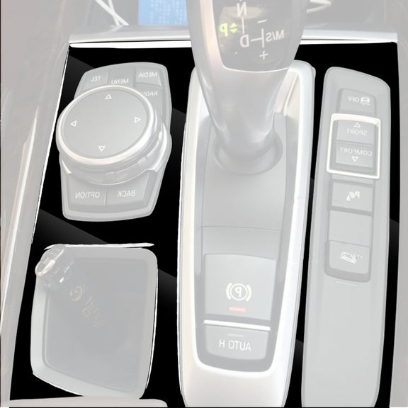 Car Right Drive Gear Panel Decorative Sticker for BMW X5 / X6 F15 F16 2014-2017(Black)