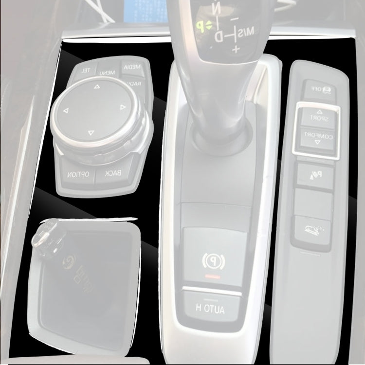 Car Right Drive Gear Panel Decorative Sticker for BMW X5 / X6 F15 F16 2014-2017(Black)