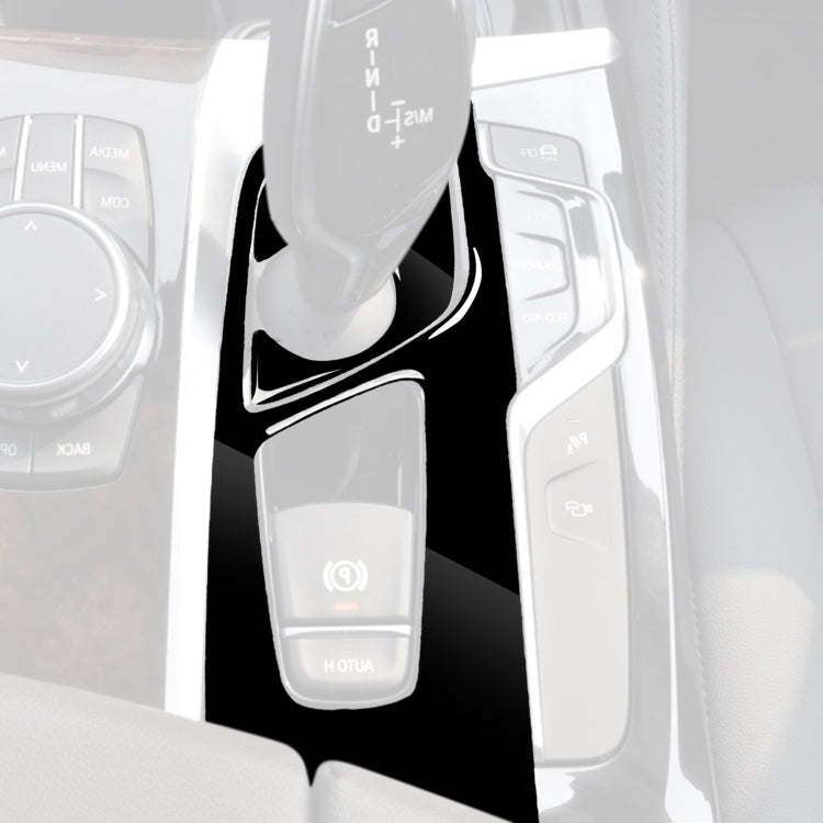Car Right Drive Gear Panel Decorative Sticker for BMW Series 5 G38 528Li / 530Li / 540Li 2018(Black)