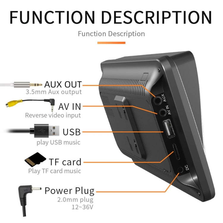 B5300 7 inch Wireless CarPlay Car Bluetooth MP5 Player, Support Mobile Phone Interconnection with Remote Control