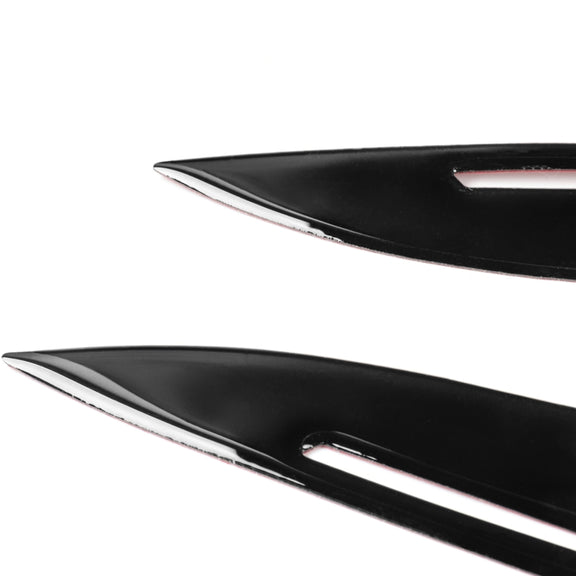 Pair Car Lamp Eyebrow Soft Decorative Sticker for BMW 5 Series F10 2010-2013, with Hole(Black)