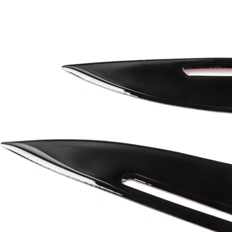 Pair Car Lamp Eyebrow Soft Decorative Sticker for BMW 5 Series F10 2010-2013, with Hole(Black)