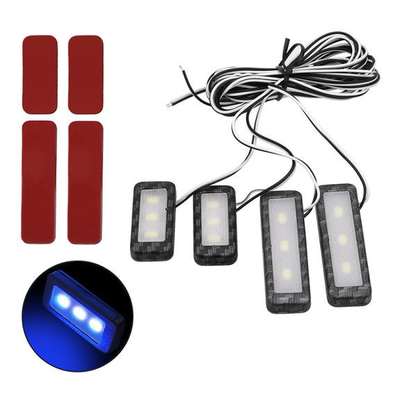 Car 4 in 1 LED Ambient Light Door Decorative Light (Blue Light)