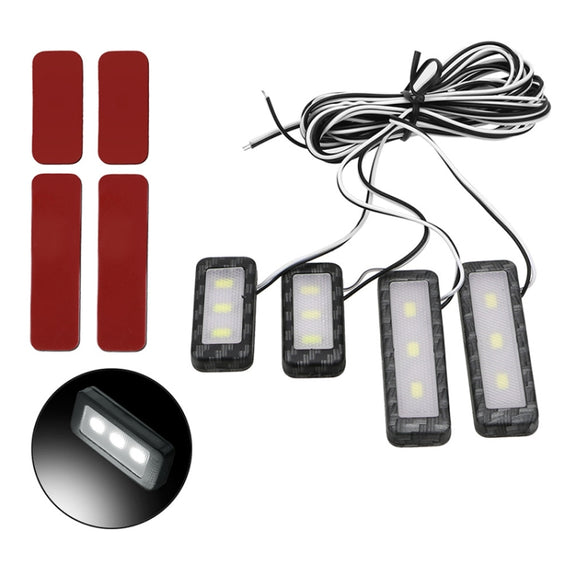 Car 4 in 1 LED Ambient Light Door Decorative Light (White Light)