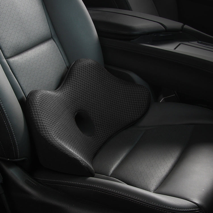 Car Memory Foam Breathable Lumbar Cushion (Black)