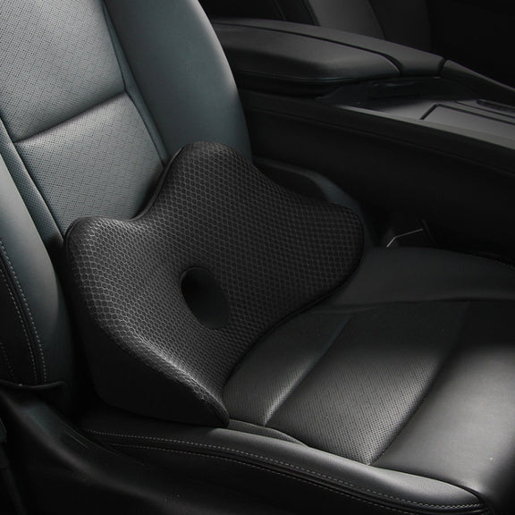 Car Memory Foam Breathable Lumbar Cushion (Black)
