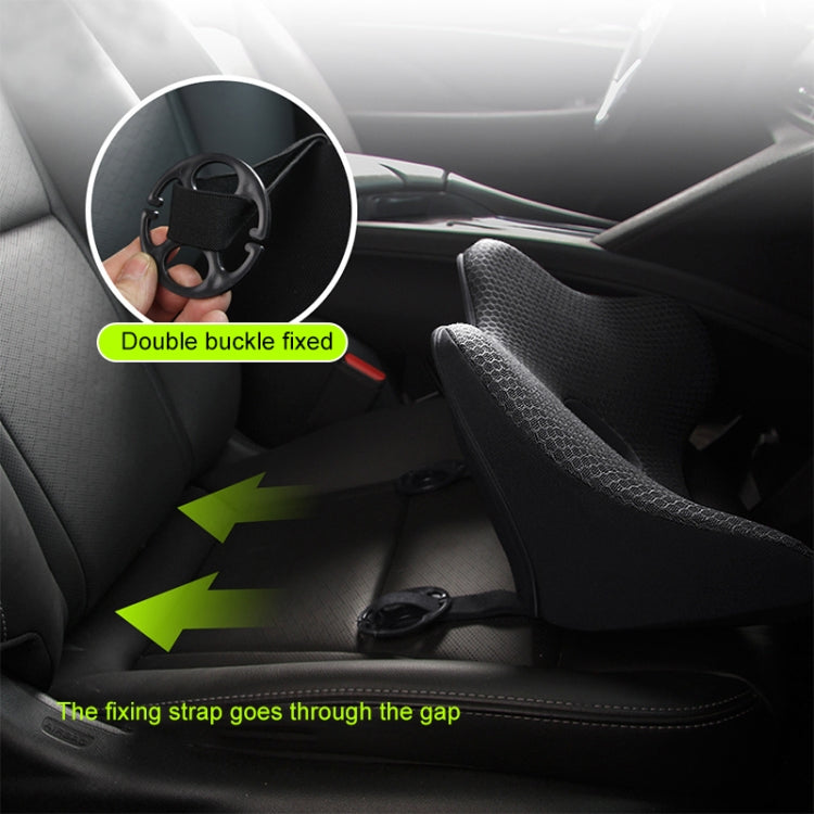 Car Memory Foam Breathable Lumbar Cushion (Brown)