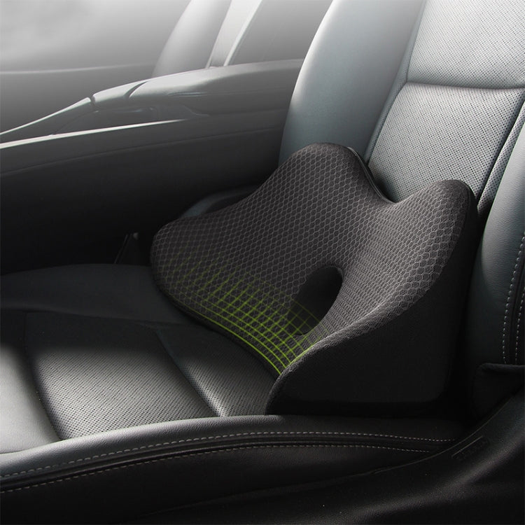 Car Memory Foam Breathable Lumbar Cushion (Red)