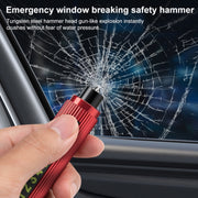 Car Multi-functional Emergency Safety Hammer Temporary Parking Dual Number Plate (Red)