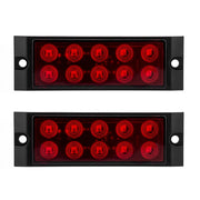2pcs Car / Truck 10LEDs Side Marker Indicator Lights Bulb Lamp (Red)