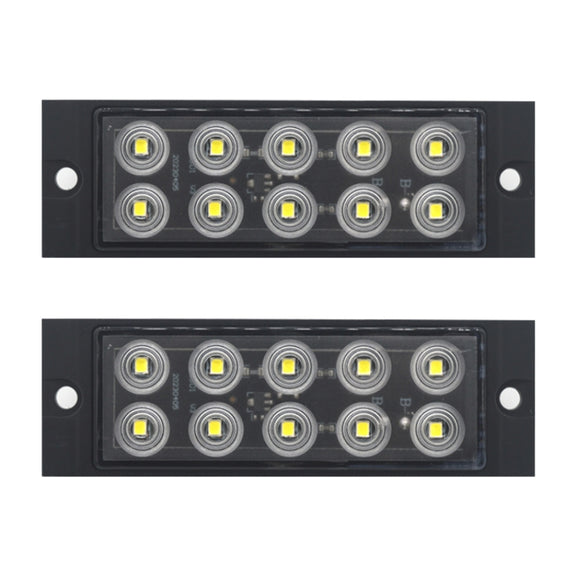 2pcs Car / Truck 10LEDs Side Marker Indicator Lights Bulb Lamp (White)