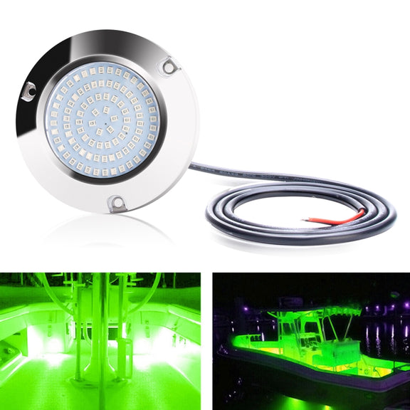 Ship / Yacht 10-30V 90LEDs Water-resistant Stainless Steel Underwater Light (Green Light)