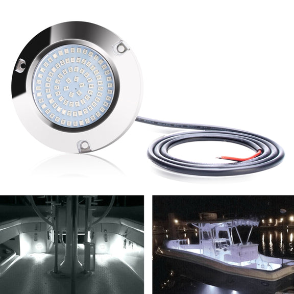 Ship / Yacht 10-30V 90LEDs Water-resistant Stainless Steel Underwater Light (White Light)