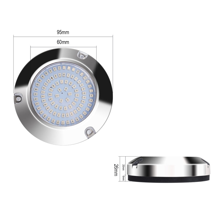 Ship / Yacht 10-30V 90LEDs Water-resistant Stainless Steel Underwater Light (Blue Light)