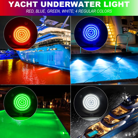Ship / Yacht 10-30V 90LEDs Water-resistant Stainless Steel Underwater Light (White Light)