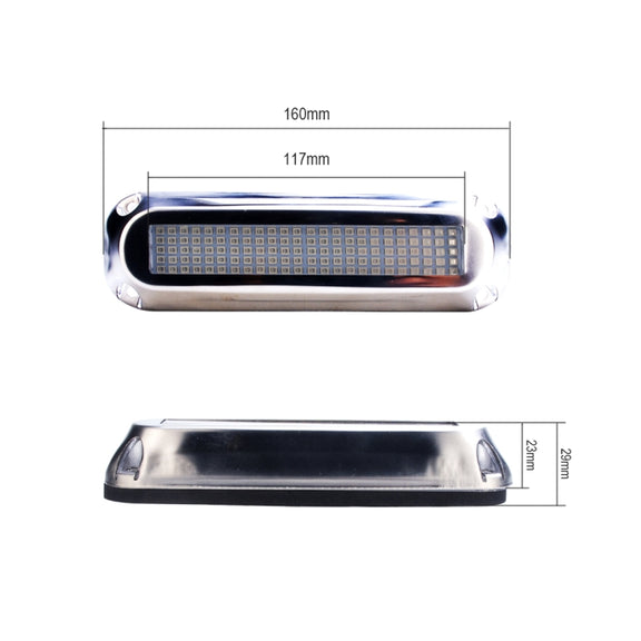 Ship / Yacht 10-30V 120LEDs Water-resistant Stainless Steel Underwater Light (Red Light)