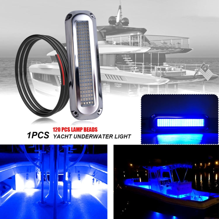 Ship / Yacht 10-30V 120LEDs Water-resistant Stainless Steel Underwater Light (Red Light)