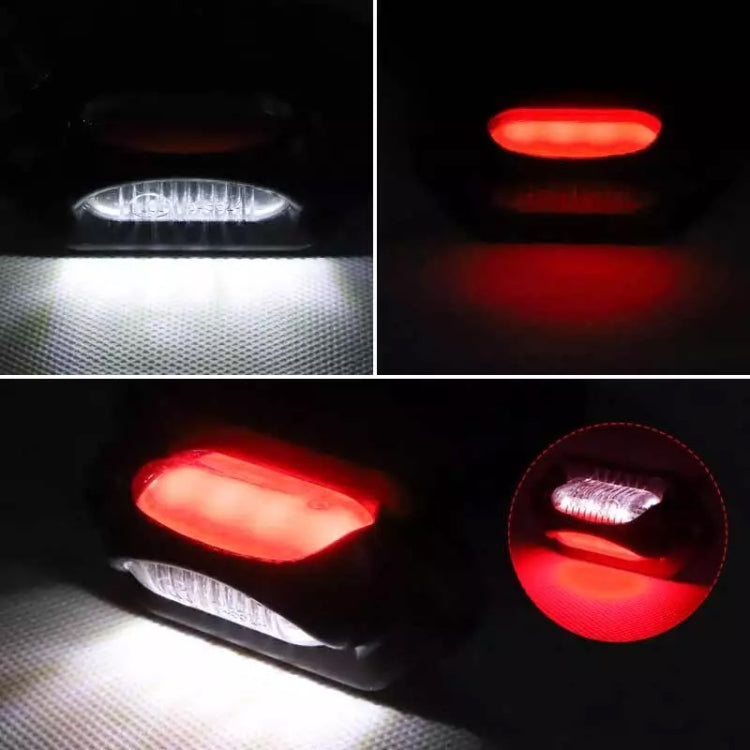 2pcs Car / Truck 12-24V 8LEDs Dual Color Side Marker Indicator Lights Bulb Lamp
