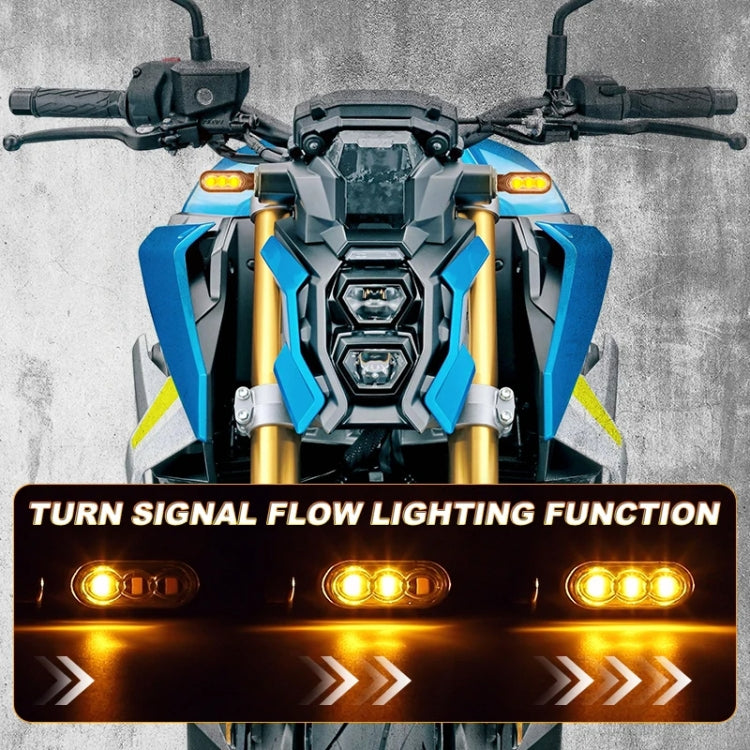 2pcs 12V 3LEDs Motorcycle Mini Water Turn Signal Light (Transparent)
