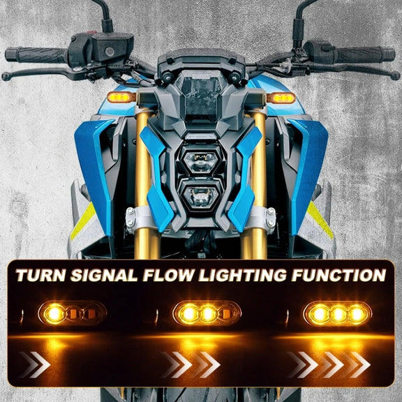 2pcs 12V 3LEDs Motorcycle Mini Water Turn Signal Light (Transparent)