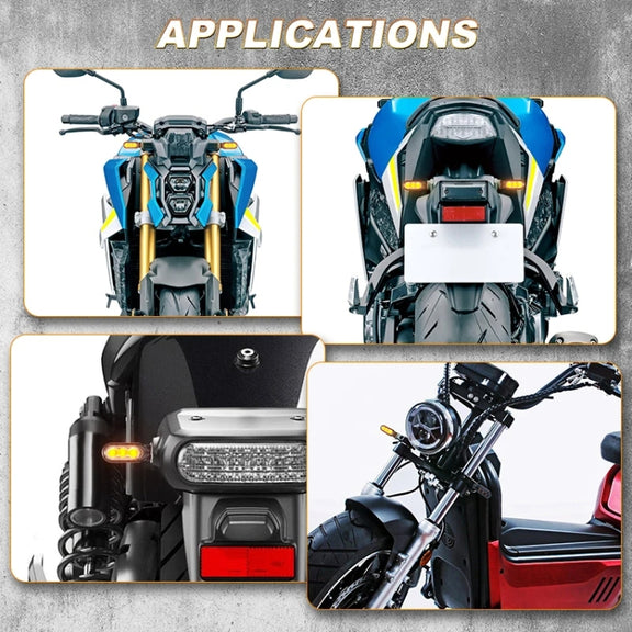 2pcs 12V 3LEDs Motorcycle Mini Water Turn Signal Light (Transparent)