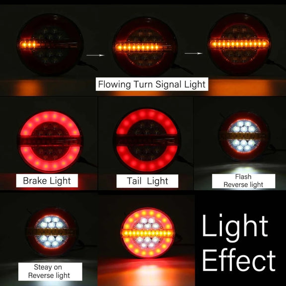 4 inch 24V Truck LED Flowing Water Taillight