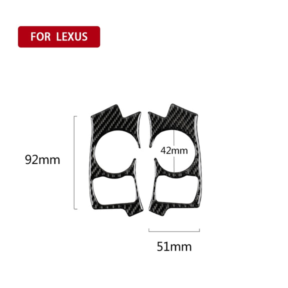 Car Carbon Fiber Steering Wheel Button Decorative Sticker for Lexus IS250 NX200 200t 300h 2013-2020, B Style