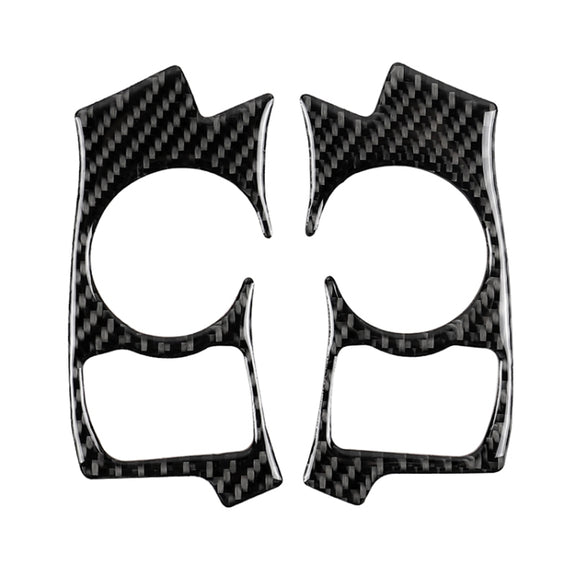 Car Carbon Fiber Steering Wheel Button Decorative Sticker for Lexus IS250 NX200 200t 300h 2013-2020, B Style