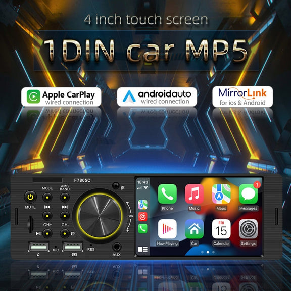 4 inch 800x480P Car Radio Receiver MP5 Player, Support FM & Bluetooth & SD Card with Remote Control