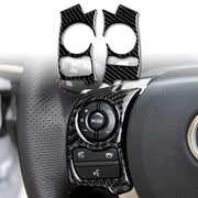 Car Carbon Fiber Steering Wheel Button Decorative Sticker for Lexus IS250 NX200 200t 300h 2013-2020, A Style
