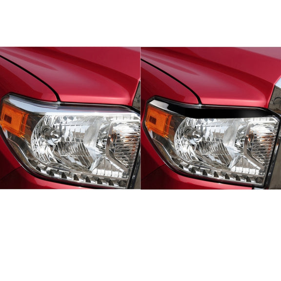 Pair Car Lamp Eyebrow Soft Decorative Sticker for Toyota Tundra 2014-2018
