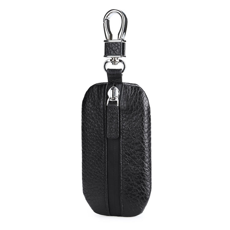 TP-9016 Litchi Texture Water-resistant Zipper Car Key Bag (Black)