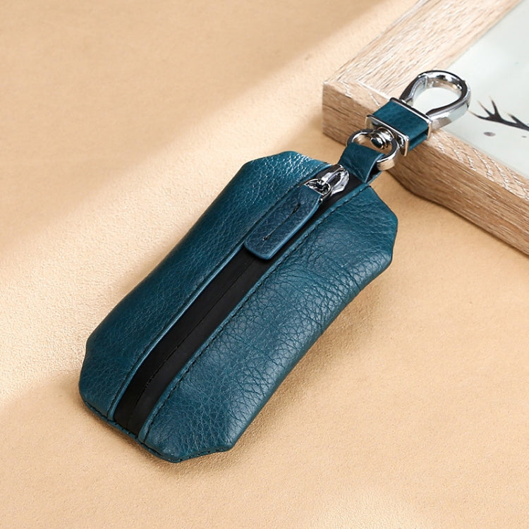 TP-9016 Litchi Texture Water-resistant Zipper Car Key Bag (Green)