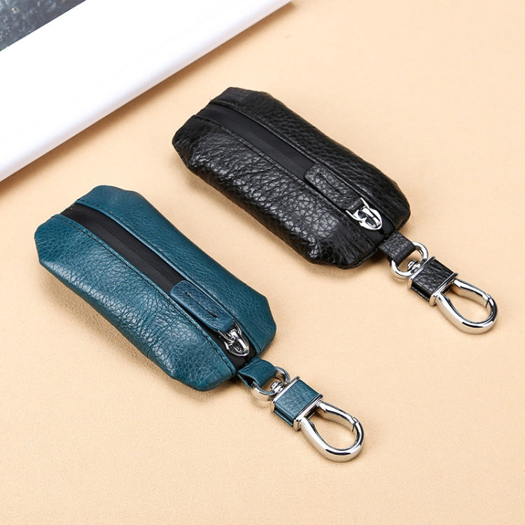 TP-9016 Litchi Texture Water-resistant Zipper Car Key Bag (Green)