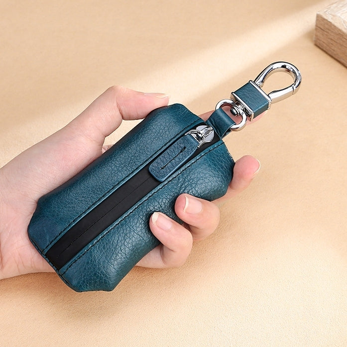 TP-9016 Litchi Texture Water-resistant Zipper Car Key Bag (Green)
